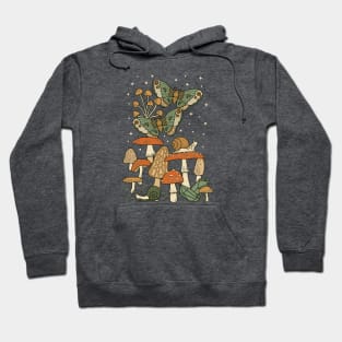 Mushroom Garden Winter Night Hoodie